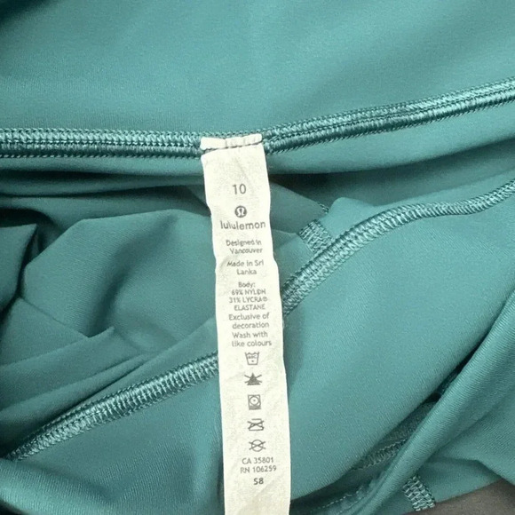 Lululemon Women Speed Wunder MR Crop Tight 23” LW6BLFS DPCV Teal Blue Size 10 - Picture 10 of 13